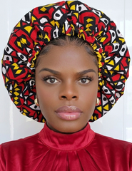 Duma Mbili 2XL Kente Silk Lined African Print Bonnet