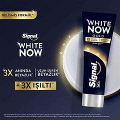 Signal White Now Gold Whitening Toothpaste - 3x Whiter Smile, Instant & Long-Term Effect