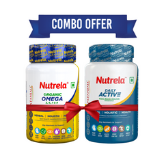 Patanjali Nutrela Daily Active + Omega 3 Softgel Capsules Combo