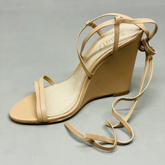 SCHUTZ Deonne Casual Deluxe Nappa Leather Sandal True Beige Sz 8.5 S013810172 (New)