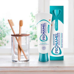 Pasta dental Sensodyne Pronamel Fresh Breath Fresh Wave, paquete de 2 /4oz - Caja imperfecta