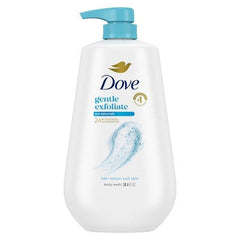 Gel douche exfoliant doux Dove Beauty avec pompe, 30.6 fl oz - Contenant imparfait