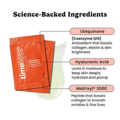 Timeless Skin Care Coenzyme Q10 Serum&Pouches 28ct - New
