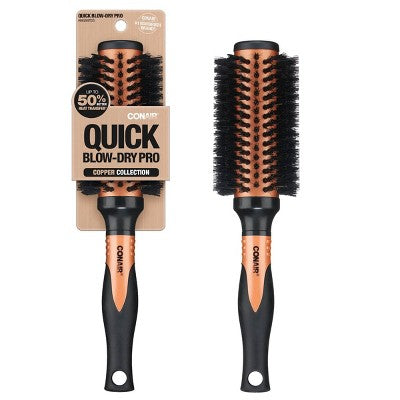 Brosse ronde Conair Copper Pro en poils de sanglier mélangés - Boîte imparfaite