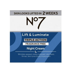 No7 Lift & Luminate Triple Action Night Cream 1.69 fl oz - Imperfect Box