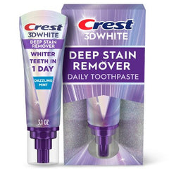 Crest 3D White Deep Stain Remover Daily Toothpaste Dazzling Mint 3.1oz - New