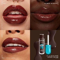NYX Professional Makeup Lip IV Hydrating Lip Gloss Stain Espresso Soak 0.16 fl oz - New