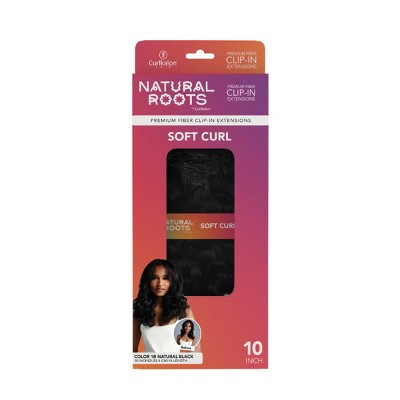 Curlkalon Soft Curl 10 inch Clip-In Natural Black Hair Extensions 9ct - New