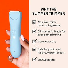 Meridian Slimmer Trimmer, Precision Pubic; Body Hair Trimmer for Women and Men Sky Blue - Imperfect Box