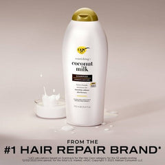 OGX Nourishing Coconut Milk Moisturizing Shampoo 25.4 fl oz - Imperfect Container