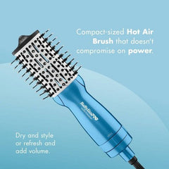 Brosse lissante à air chaud compacte BaBylissPRO Nano Titanium, bleue - Neuf