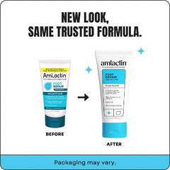 Crema terapéutica para reparar los pies AmLactin Foot Repair con AHA, sin fragancia, 3 oz - Nueva