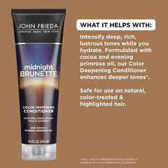 John Frieda Midnight Brunette Color Deepening Conditioner 8.3 fl oz - New