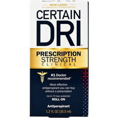 Antitranspirante en roll-on de fuerza clínica Certain Dri, con receta, 1.2Oz - Nuevo