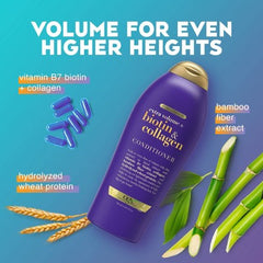 Après-shampooing OGX Extra Strength à la biotine et au collagène, 25,4 fl oz - Neuf