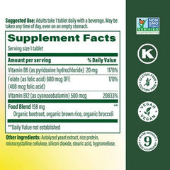 MegaFood Vegan Vitamin B12, Vitamin B Supplement 30ct - New