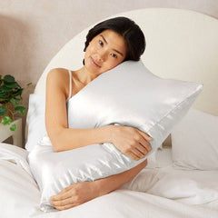 Taie d’oreiller en satin format standard ivoire Kitsch Queen Size Thread Count - Boîte imparfaite