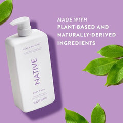 Gel de baño Native de lila y té blanco, 36 fl oz - Envase imperfecto