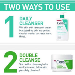 CeraVe Foaming Face Wash with Hyaluronic Acid and Niacinamide for Oily Skin 16 fl oz - Small Amount Missing