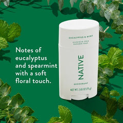 Déodorant solide Native Eucalyptus et menthe, 2.65oz - Contenant imparfait