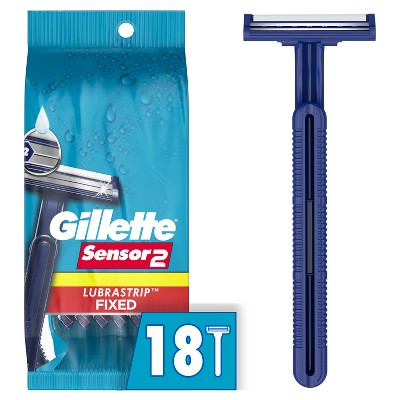 Rasoirs jetables pour homme Gillette Sensor2 à tête fixe, 18 unités - Boîte imparfaite