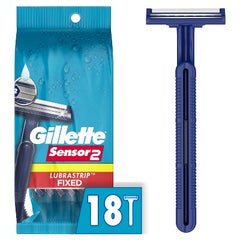 Rasoirs jetables pour homme Gillette Sensor2 à tête fixe, 18 unités - Boîte imparfaite