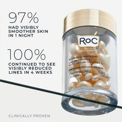 RoC Retinol Capsules Anti-Aging Night Retinol Face Serum Treatment 30ct/0.35 fl oz - Imperfect Box