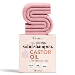 Pain de shampooing solide nourrissant à l’huile de ricin Kitsch, 3.2oz - boîte imparfaite