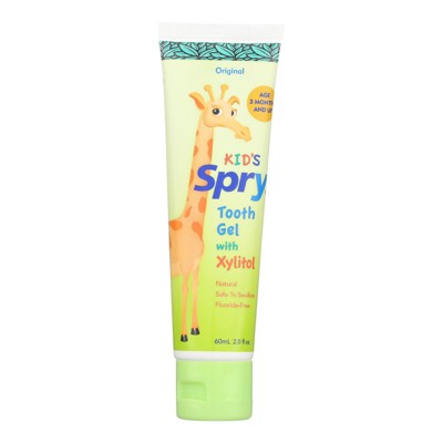 Gel dentaire original pour enfants Spry avec xylitol, 2 oz - Contenant imparfait