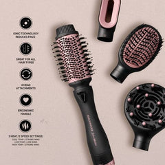 Brosse chauffante BEACHWAVER Co. Blowout Midnight Rose - boîte imparfaite