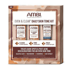 AMBI Even & Clear Daily Skin Tone Kit 3ct - Imperfect Box
