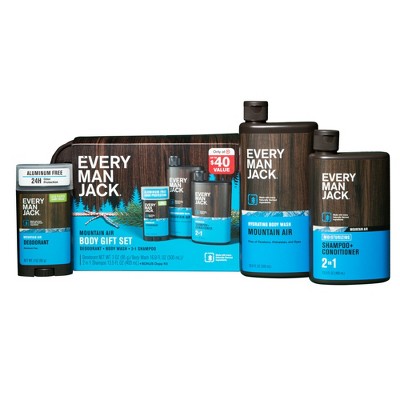 Every Man Jack Mountain Air Holiday Body Dopp Bag Gift Set 3ct - Imperfect Box
