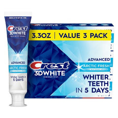 Crest 3D White Advanced Teeth Whitening Toothpaste Arctic Fresh 3.3oz - Imperfect Box
