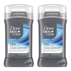 Déodorant solide en stick Dove Men+Care Clean Comfort, 3 oz/2 pièces - Neuf