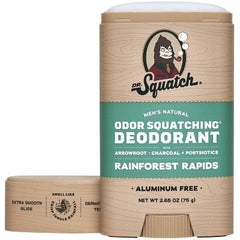 DR. SQUATCH Men's Natural Solid Deodorant Rainforest Rapids 2.65oz - New