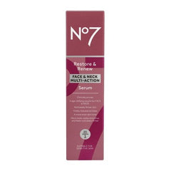 No7 Restore & Renew Multi Action Face & Neck Serum 1.69 fl oz - Imperfect Box