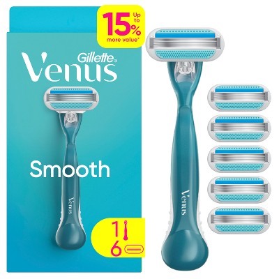 Manche de rasoir Venus Smooth Value Pack + 6 recharges de lames - Boîte imparfaite