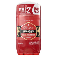 Déodorant solide sans aluminium pour hommes Old Spice Red Collection, parfum Swagger, lot de 2, 3 oz - boîte imparfaite