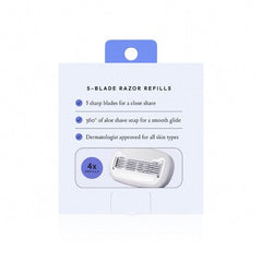 Recambio de maquinilla de afeitar Billie para mujer de 5 hojas, paquete de 4 - Caja imperfecta