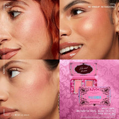 NYX Professional Makeup Bridgerton Royal Blush Buttermelt Blush Palette Wallflower 1 kit - Imperfect Container