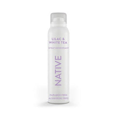 Déodorant en spray Native au lilas et au thé blanc, sans aluminium, 3.5oz - Contenant imparfait