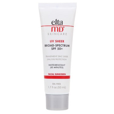 Protector solar facial de amplio espectro EltaMD UV Sheer SPF 50+ 1.7 oz - Caja imperfecta