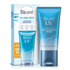 Biore UV Aqua Rich Daily Hydrating Facial Moisturizer SPF 50 1.7 fl oz - Imperfect Box