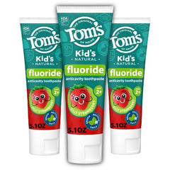 Tom's of Maine Silly Strawberry Kids Anticavity Fluroide Toothpaste 5.1oz/3ct - Missing Box