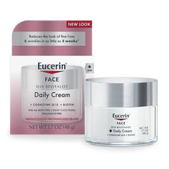 Eucerin Q10 Anti-Wrinkle Sensitive Skin Face Cream 1.7oz - Imperfect Box