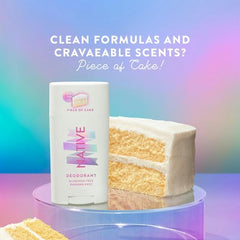 Native Limited Edition Solid Deodorant Vanilla Piece of Cake  2.65oz - Imperfect Container