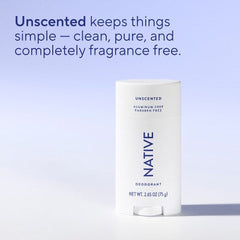 Native Solid Deodorant Unscented Aluminum-Free 2.65oz - Imperfect Container