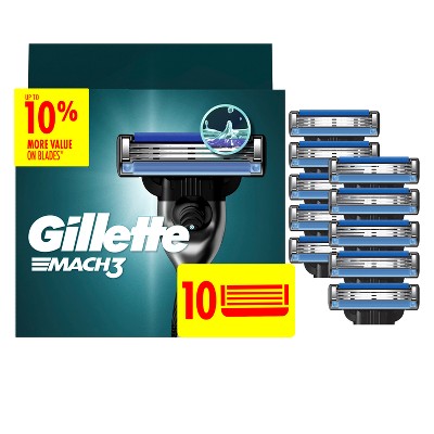 Gillette Mach3 Rasierklingen für Herren, 10 Stück – Verpackung beschädigt