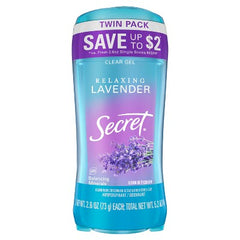 Secret Fresh Clear Gel Deodorant Entspannender Lavendel 73g/2er-Pack – Beschädigte Verpackung