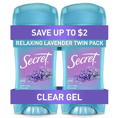 Secret Fresh Clear Gel Deodorant Entspannender Lavendel 73g/2er-Pack – Beschädigte Verpackung